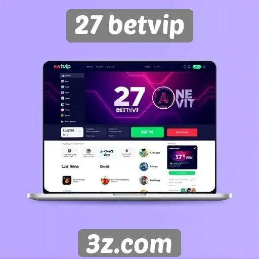 Análise da interface do usuário do site 27 betvip